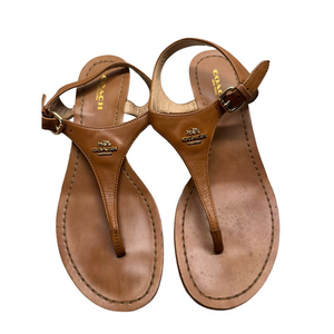 Coach Women's Brown Leather Sandals